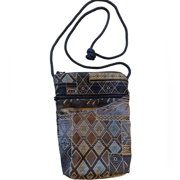 Maruca WILD WEST Boulder Colorado Handmade Tapestry Crossbody Bag - Picture 1 of 12